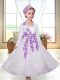 Trendy Straps Sleeveless Zipper Flower Girl Dress White Lace