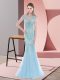 Flare Cap Sleeves Sweep Train Beading Zipper Prom Party Dress