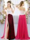Multi-color Sleeveless Ruching Floor Length Vestidos de Damas