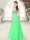 Green Sweetheart Lace Up Beading Prom Party Dress Sleeveless