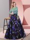 Sexy Long Sleeves Sweep Train Lace Up Appliques Prom Dresses