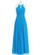 Chiffon Sleeveless Floor Length Dress for Prom and Ruching