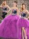 Tulle Sleeveless Floor Length Sweet 16 Quinceanera Dress and Beading and Embroidery