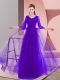 New Style Purple A-line Beading Prom Party Dress Zipper Tulle Long Sleeves Floor Length New Style Purple A-line Beading Prom Party Dress Zipper Tulle Long Sleeves Floor Length
