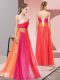Eye-catching Floor Length Empire Sleeveless Multi-color Evening Dress Lace Up