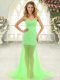 Sweetheart Sleeveless Tulle Prom Gown Beading Brush Train Zipper