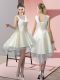 High Low A-line Sleeveless White Womens Party Dresses Lace Up