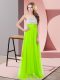 Empire Scoop Sleeveless Chiffon Floor Length Side Zipper Sequins Prom Gown