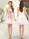 Perfect Tulle Sweetheart Sleeveless Lace Up Beading and Appliques Prom Evening Gown in Champagne