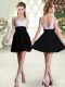 Beading Party Dress for Toddlers Black Backless Sleeveless Mini Length