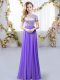 Floor Length Lavender Quinceanera Dama Dress Scoop Short Sleeves Zipper  Floor Length Lavender Quinceanera Dama Dress Scoop Short Sleeves Zipper