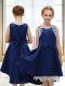 Free and Easy Satin Sleeveless High Low Flower Girl Dresses for Less and Lace and Bowknot