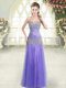 Sleeveless Beading Zipper Prom Dresses