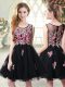 Modest Black Sleeveless Tulle Zipper Prom Dresses for Prom and Party