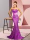 Chic Sweetheart Sleeveless Sequined Party Dress Wholesale Beading Sweep Train Zipper
