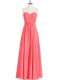 Customized Chiffon Sleeveless Floor Length Prom Dresses and Ruching