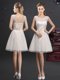 Luxurious Scoop Sleeveless Lace and Appliques Lace Up Damas Dress