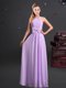 Vintage Floor Length Lavender Court Dresses for Sweet 16 Halter Top Sleeveless Zipper