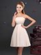 Free and Easy Sequins and Ruching Quinceanera Court of Honor Dress Champagne Zipper Sleeveless