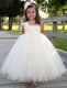 Pretty One Shoulder White A-line Hand Made Flower Flower Girl Dresses for Less Zipper Tulle Sleeveless Ankle Length