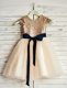 Best Selling Scoop Sleeveless Tulle Flower Girl Dresses Sashes ribbons and Sequins Zipper