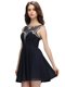 Custom Designed Knee Length Empire Sleeveless Black Dress for Prom Zipper