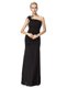 Dynamic One Shoulder Black Sleeveless Floor Length Ruching Zipper Prom Party Dress