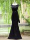 Dazzling Mermaid Scoop Sleeveless Floor Length Lace Zipper Evening Dress with Black