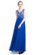 Ankle Length Column/Sheath Sleeveless Royal Blue Prom Evening Gown Zipper