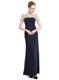 Vintage Short Sleeves Chiffon Floor Length Zipper Homecoming Dress in Black with Beading