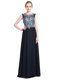 Fancy Scoop Beading Prom Party Dress Black Zipper Sleeveless With Brush Train