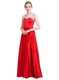 Red Sweetheart Zipper Beading Prom Party Dress Sleeveless