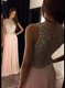 Admirable Scoop Sleeveless Asymmetrical Beading Side Zipper Prom Evening Gown with Pink