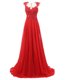 With Train A-line Sleeveless Red Prom Gown Brush Train Zipper