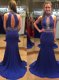 Custom Fit Mermaid Sleeveless Court Train Sequins Backless Homecoming Dress