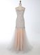 Luxurious Mermaid Champagne Sweetheart Neckline Beading Prom Dresses Sleeveless Zipper