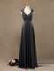 Nice Scoop Floor Length Black Evening Dress Chiffon Sleeveless Lace Nice Scoop Floor Length Black Evening Dress Chiffon Sleeveless Lace