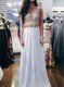 Trendy White V-neck Neckline Beading Prom Party Dress Sleeveless Backless