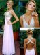 Sleeveless Beading Criss Cross Prom Dress
