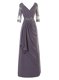 Captivating Long Sleeves Floor Length Beading and Appliques and Ruching Zipper Prom Gown with Grey