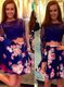 Long Sleeves Mini Length Lace Zipper Dress for Prom with Multi-color