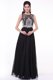 Scoop Black Sleeveless Beading and Appliques and Ruching Floor Length