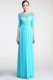 Unique Aqua Blue Zipper Scoop Beading and Ruching Dress for Prom Chiffon Sleeveless