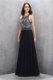 Black Backless Scoop Beading Prom Gown Chiffon Sleeveless