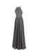 Floor Length Grey Homecoming Dress Spaghetti Straps Sleeveless Zipper