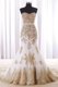 Mermaid White Lace Up Homecoming Dress Lace and Appliques and Embroidery Sleeveless With Brush Train