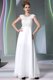 Cute Scoop White Sleeveless Floor Length Lace Zipper Homecoming Dress