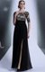 Fantastic Scoop Half Sleeves Zipper Floor Length Beading and Appliques Evening Dress