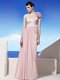 Colorful Pink One Shoulder Neckline Ruching and Hand Made Flower Homecoming Dress Sleeveless Side Zipper