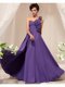 One Shoulder Sleeveless Hand Made Flower Side Zipper Prom Gown
